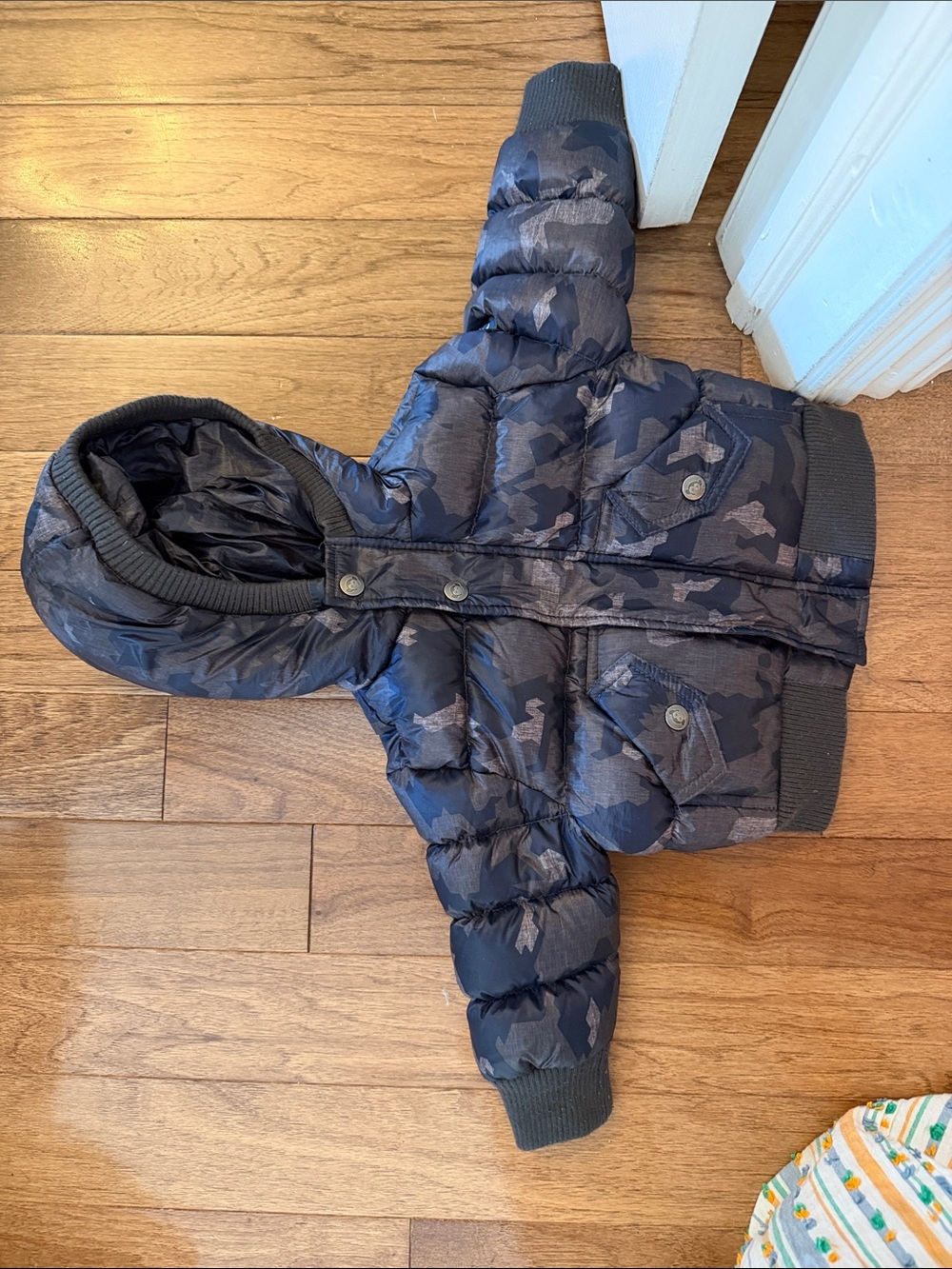 Appaman Navy Camo Puffer Jacket with Hood